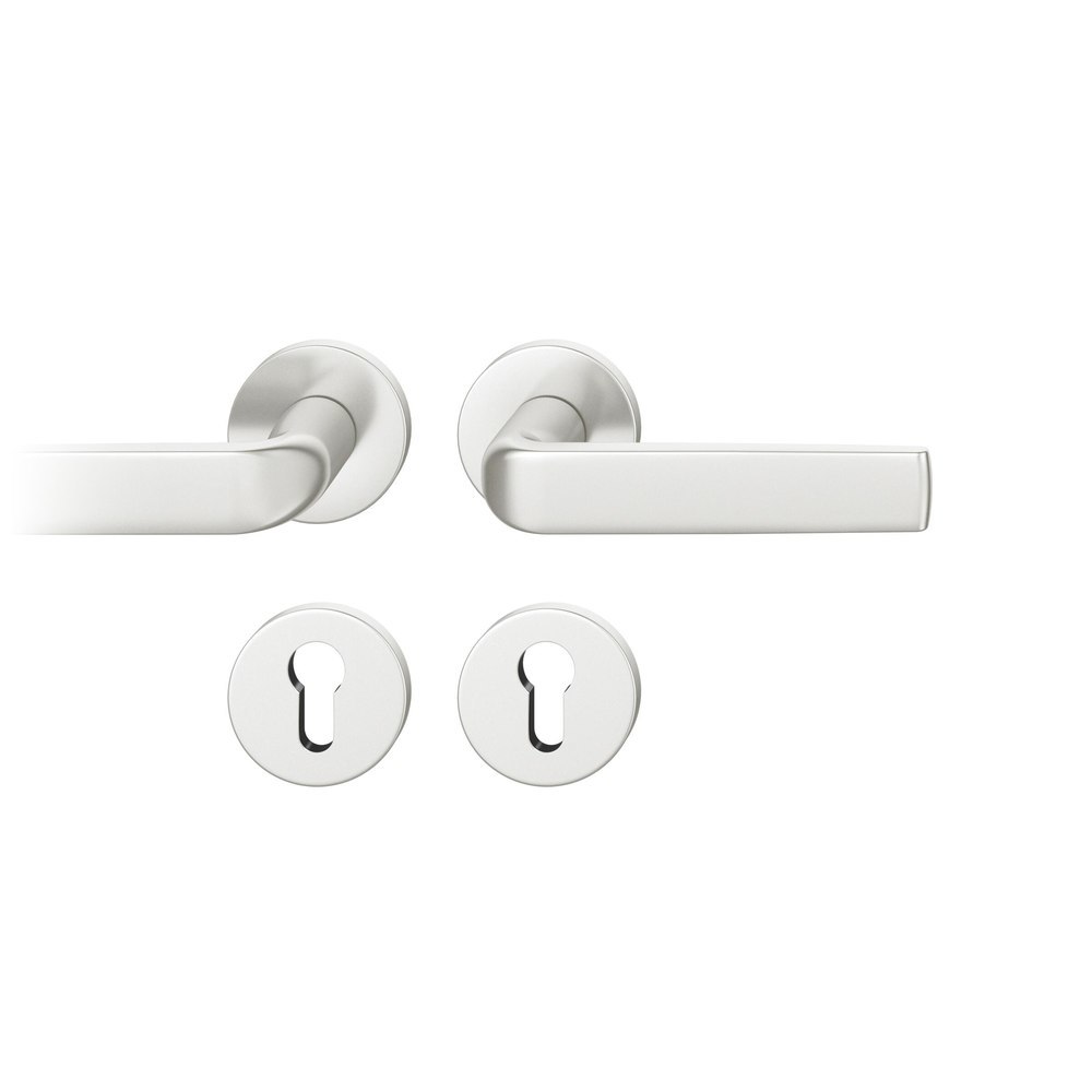 FSB FH Drückergarnitur mit Rosetten 76 1267, rund, mit Nocken, VK 9, AGL3, Aluminium