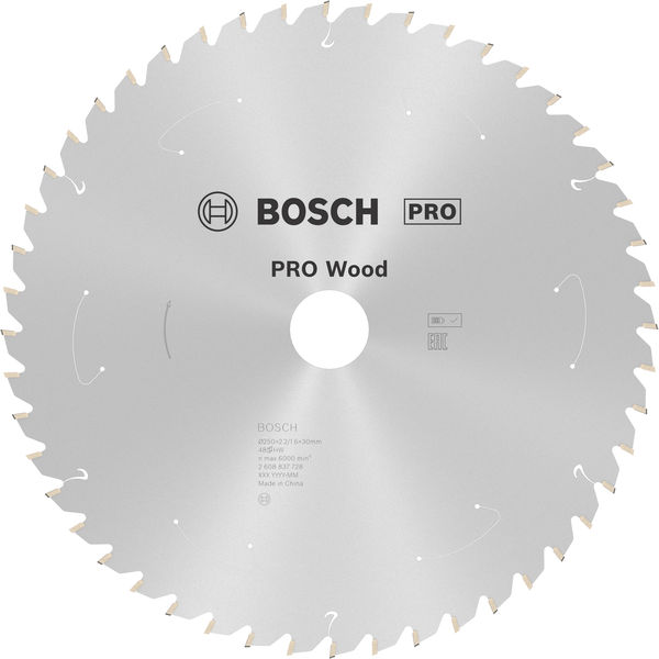 Bosch PRO Wood cordless Kreissägeblatt, 250 x 2,2 x 30 mm
