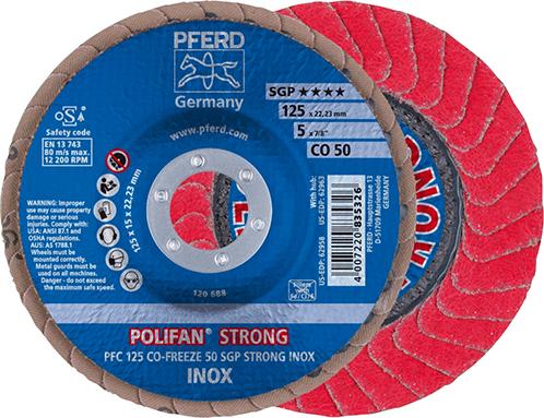 Fächerschleifscheibe CO-FREEZE SGP STRONG INOX POLIFAN