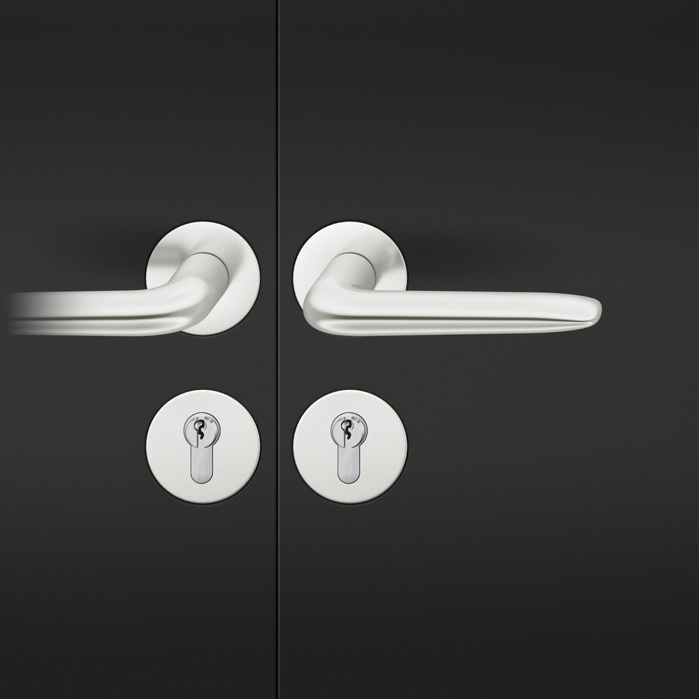 FSB FH Drückergarnitur mit Rosetten 76 1292, rund, flächenb., VK 9, AGL3, Aluminium