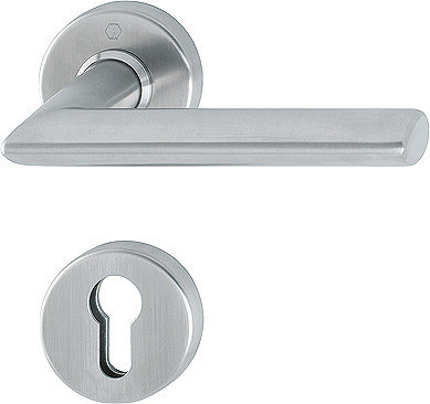 HOPPE Drücker-Halbgarnitur Stockholm mit Rosetten E1140Z/42/42S, Edelstahl