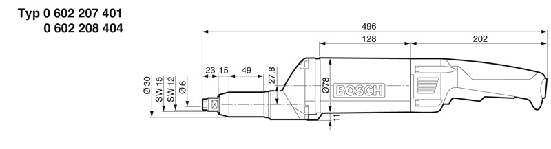 Bild der Produktabmessungen, rotary工具, Drehmoment, Bosch, Schrauber, Bohrmaschine