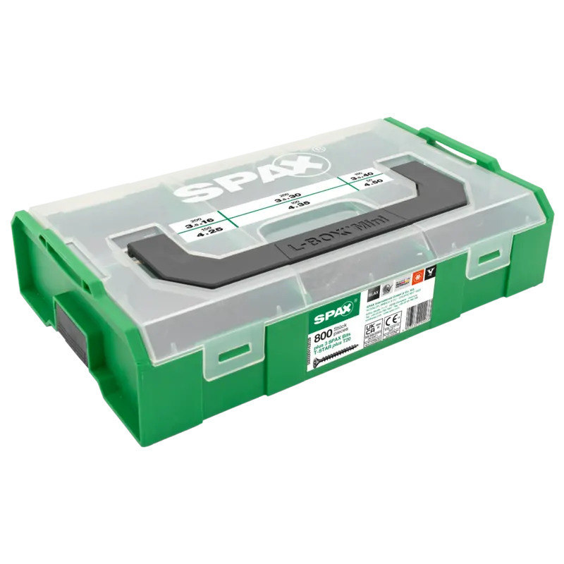 SPAX Montagekasten L-Boxx Mini Kunststoff T-STAR plus Blax